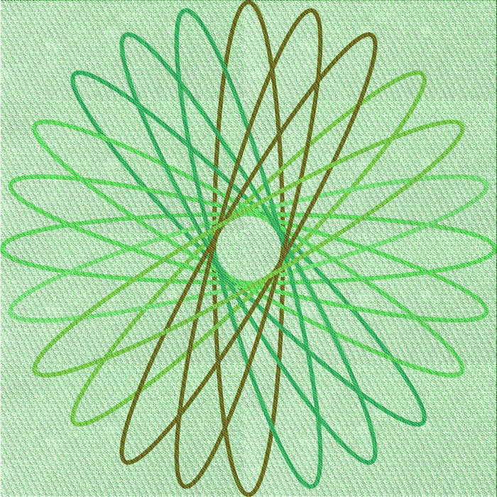 Round Patterned Light Green Rug, pat3340grn