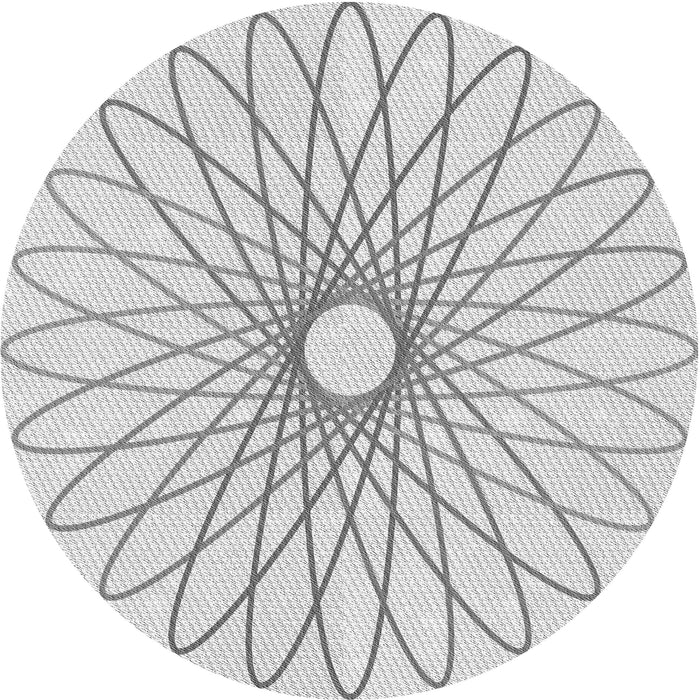 Square Patterned Platinum Gray Rug, pat3340gry