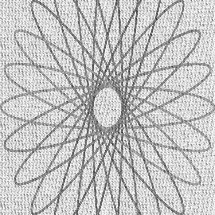 Patterned Platinum Gray Rug, pat3340gry