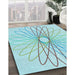 Machine Washable Transitional Electric Blue Rug in a Family Room, wshpat3340lblu