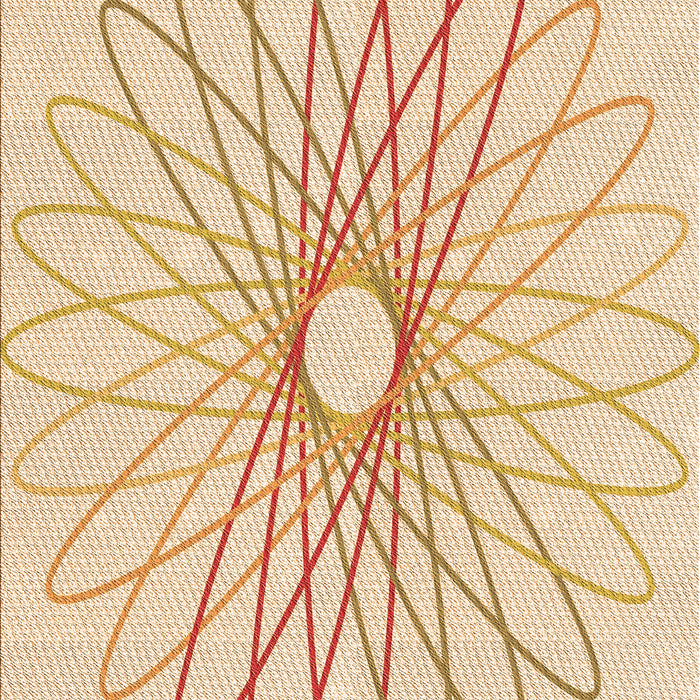 Patterned Orange Rug, pat3340org