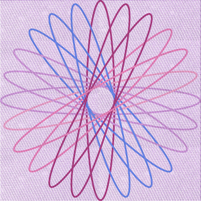 Round Machine Washable Transitional Purple Rug, wshpat3340pur