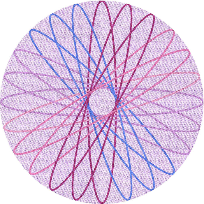 Square Patterned Purple Rug, pat3340pur