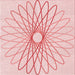 Round Patterned Light Rose Pink Rug, pat3340rd