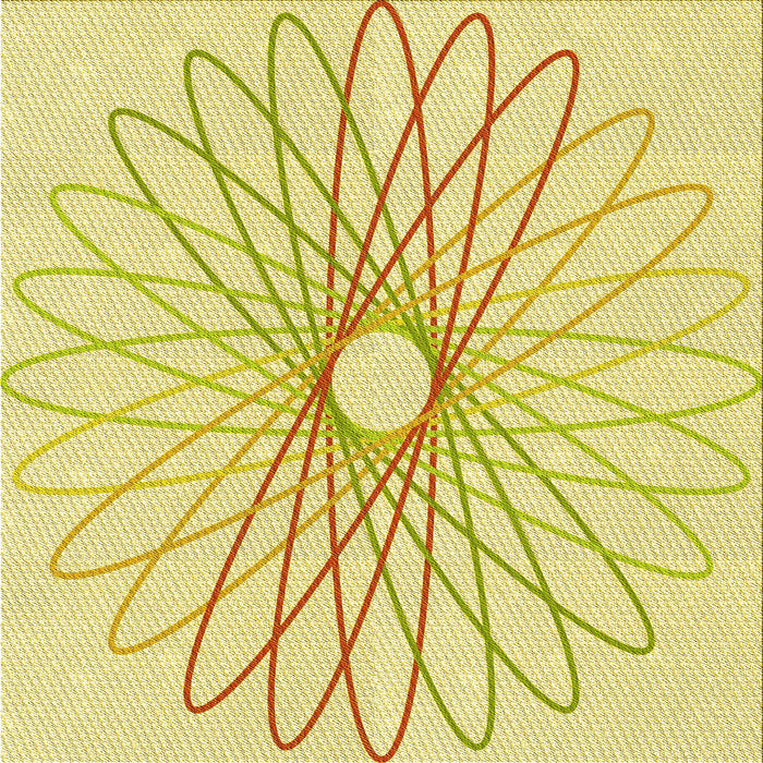 Round Machine Washable Transitional Yellow Rug, wshpat3340yw