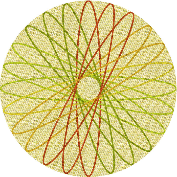 Square Patterned Yellow Rug, pat3340yw