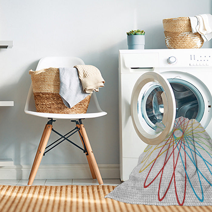 Machine Washable Transitional HoneyDew Green Rug in a Washing Machine, wshpat3340