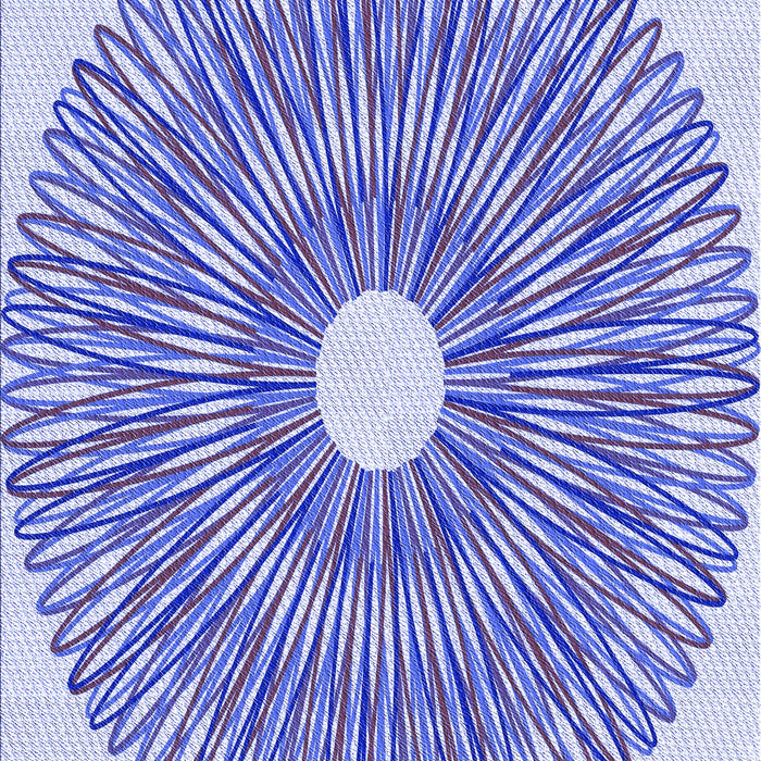 Machine Washable Transitional Royal Blue Rug, wshpat3341blu