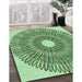 Machine Washable Transitional Light Green Rug in a Family Room, wshpat3341grn