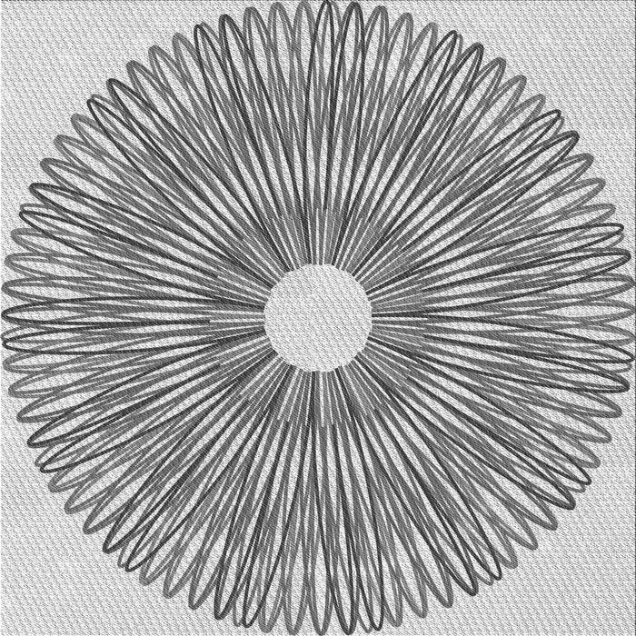 Round Machine Washable Transitional Gray Rug, wshpat3341gry