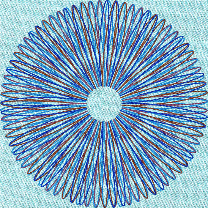 Round Machine Washable Transitional Azure Blue Rug, wshpat3341lblu