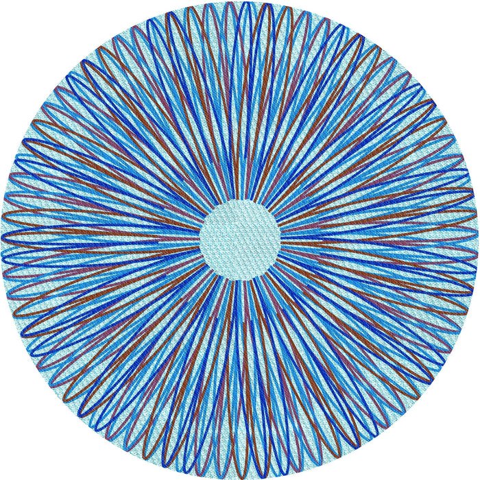 Square Machine Washable Transitional Azure Blue Rug in a Living Room, wshpat3341lblu