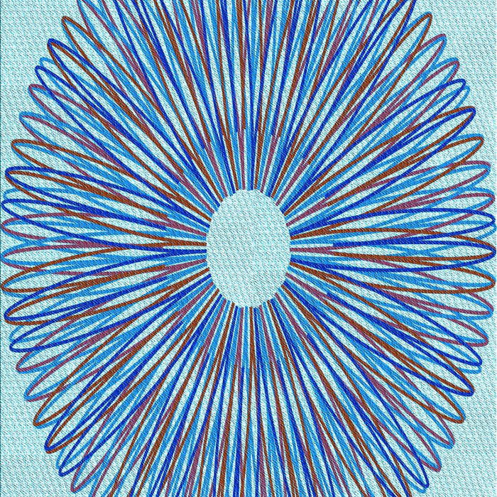 Machine Washable Transitional Azure Blue Rug, wshpat3341lblu