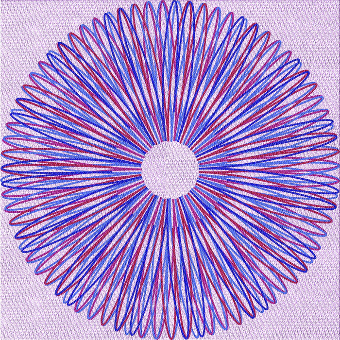 Round Machine Washable Transitional Pale Lilac Purple Rug, wshpat3341pur