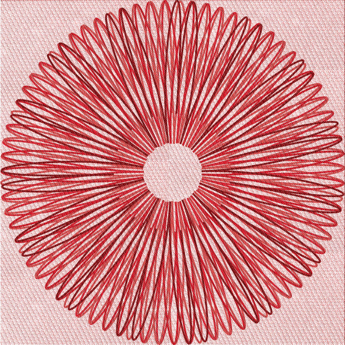 Round Machine Washable Transitional Red Rug, wshpat3341rd