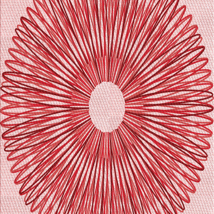 Machine Washable Transitional Red Rug, wshpat3341rd