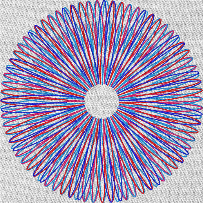 Sideview of Patterned Blue Abstract Machine Washable Rug, wshpat3341