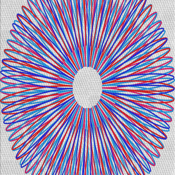 Patterned Blue Abstract Machine Washable Rug, wshpat3341