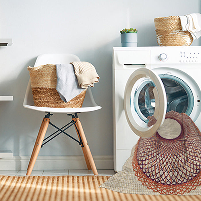 Machine Washable Transitional Golden Blonde Gold Rug in a Washing Machine, wshpat3342brn