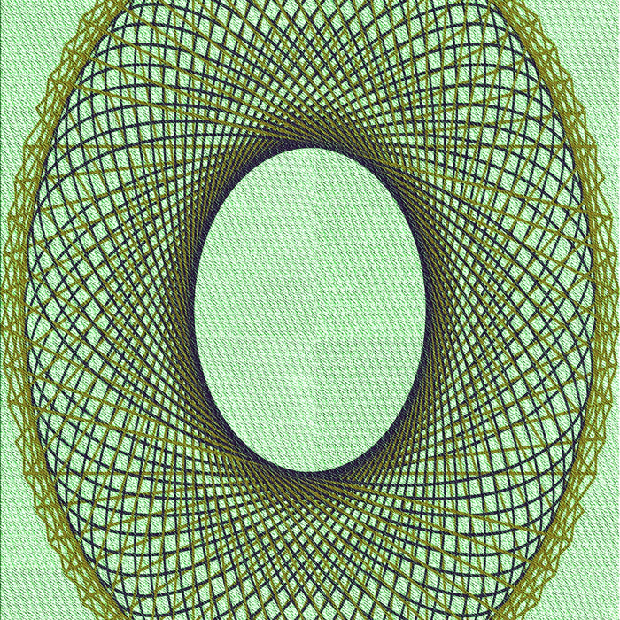 Patterned Fern Green Rug, pat3342grn