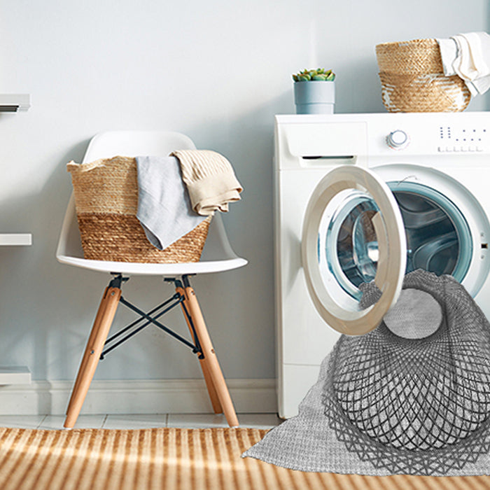 Machine Washable Transitional Gray Rug in a Washing Machine, wshpat3342gry