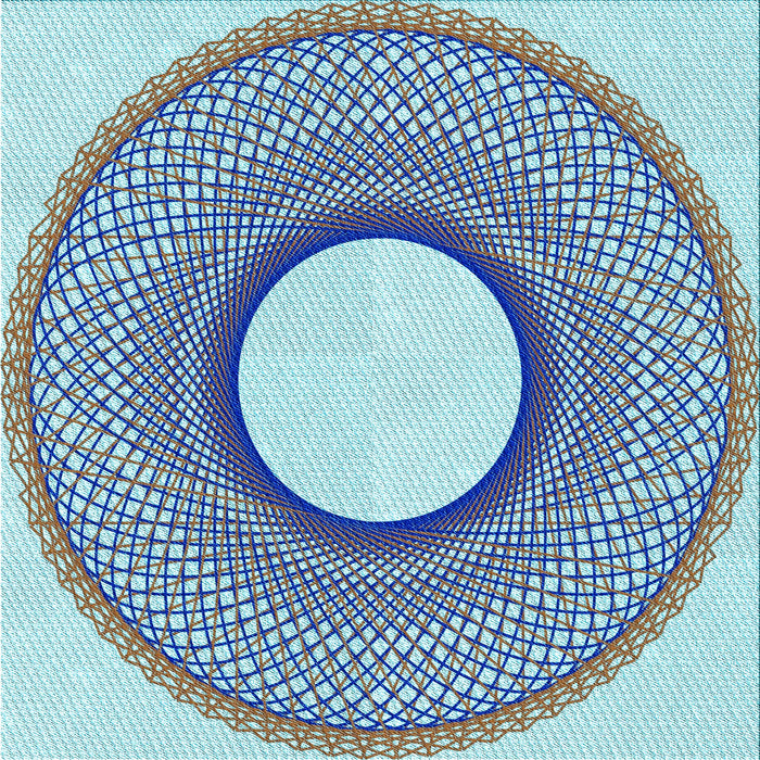 Round Machine Washable Transitional Azure Blue Rug, wshpat3342lblu