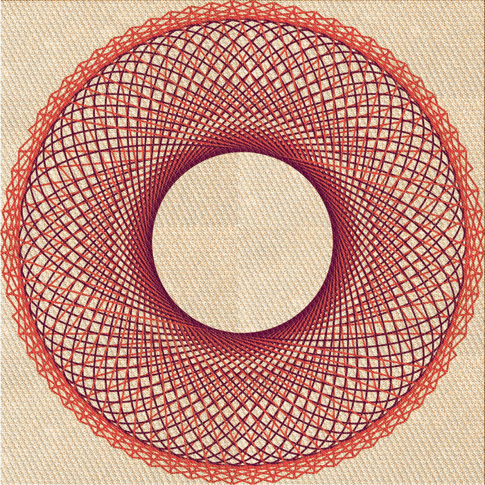 Round Patterned Khaki Gold Rug, pat3342org