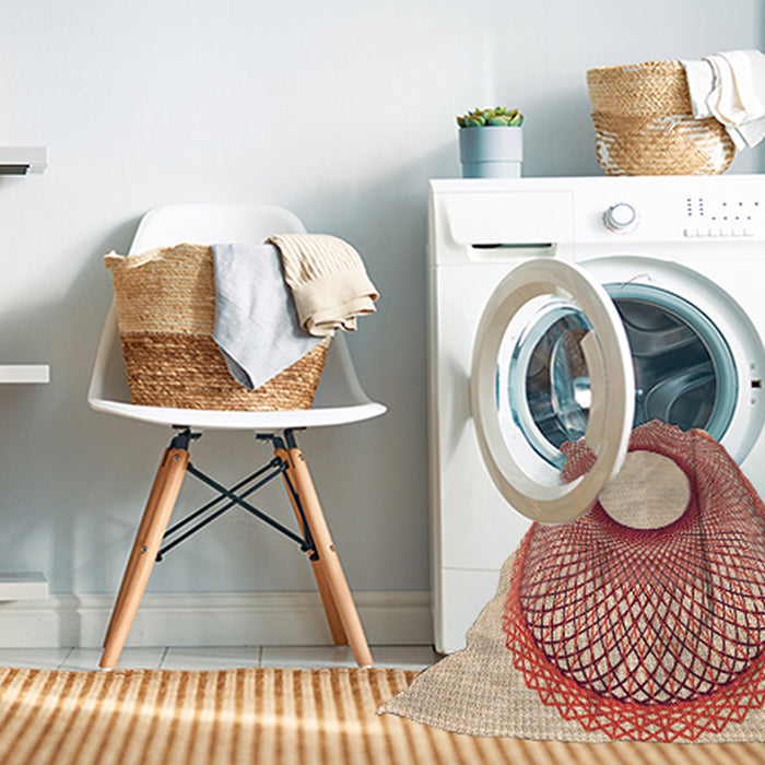 Machine Washable Transitional Khaki Gold Rug in a Washing Machine, wshpat3342org