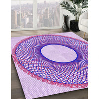 Patterned Blossom Pink Rug, pat3342pur