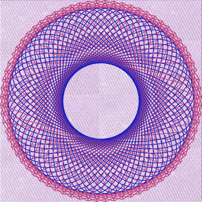 Round Patterned Blossom Pink Rug, pat3342pur