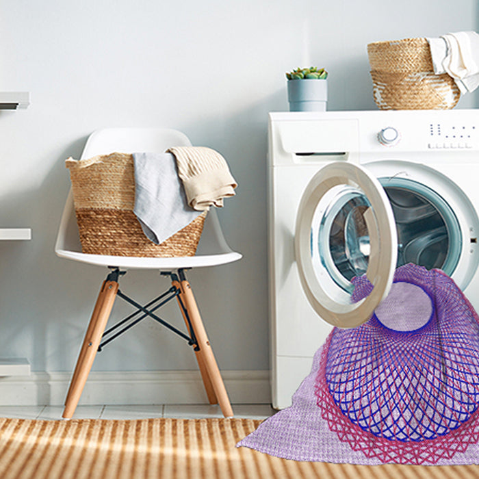 Machine Washable Transitional Blossom Pink Rug in a Washing Machine, wshpat3342pur