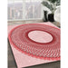 Machine Washable Transitional Pink Rug in a Family Room, wshpat3342rd