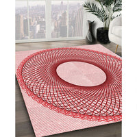 Patterned Pink Rug, pat3342rd