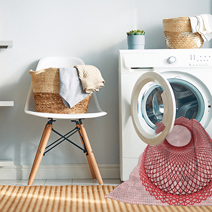 Machine Washable Transitional Pink Rug in a Washing Machine, wshpat3342rd