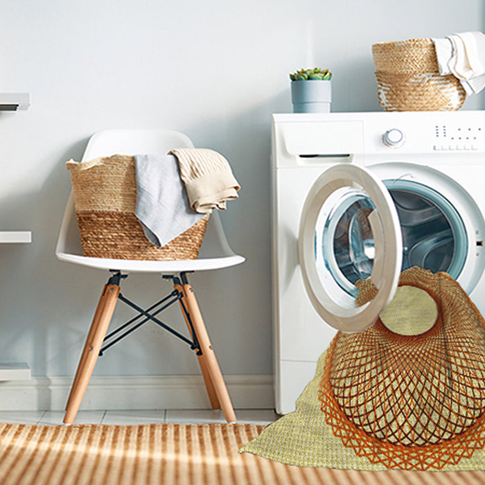 Machine Washable Transitional Mahogany Brown Rug in a Washing Machine, wshpat3342yw