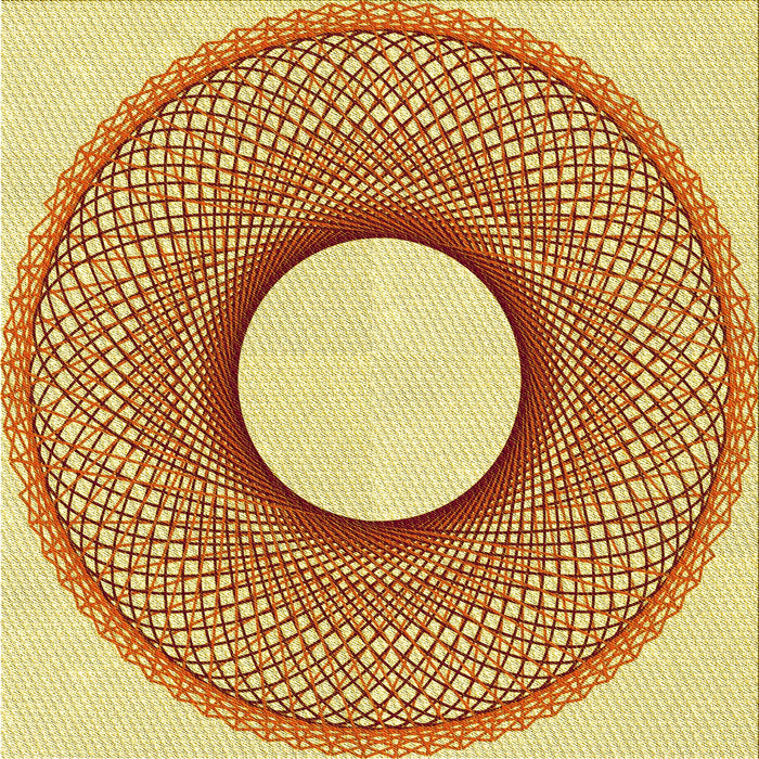 Round Patterned Mahogany Brown Rug, pat3342yw