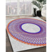 Patterned Purple Novelty Rug in Family Room, pat3342