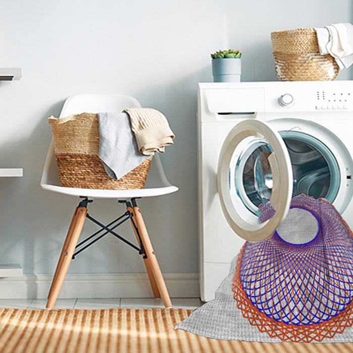 Machine Washable Transitional Purple Rug in a Washing Machine, wshpat3342