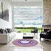 Square Machine Washable Transitional Purple Rug in a Living Room, wshpat3342