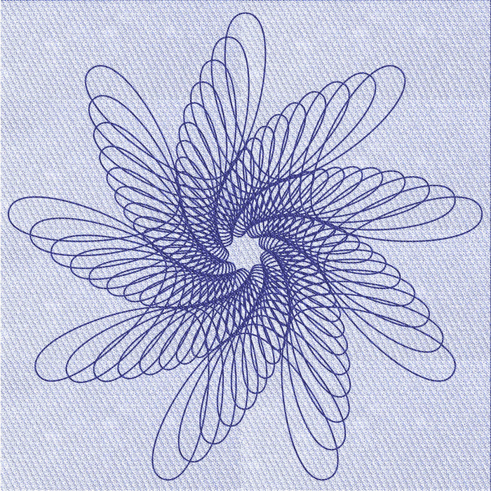 Round Machine Washable Transitional Lavender Blue Rug, wshpat3343blu