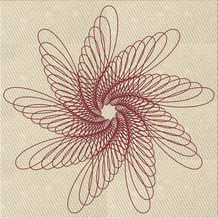 Round Patterned Peru Brown Rug, pat3343brn