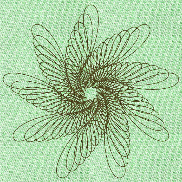 Round Machine Washable Transitional Mint Green Rug, wshpat3343grn