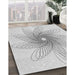 Patterned Platinum Gray Rug in Family Room, pat3343gry