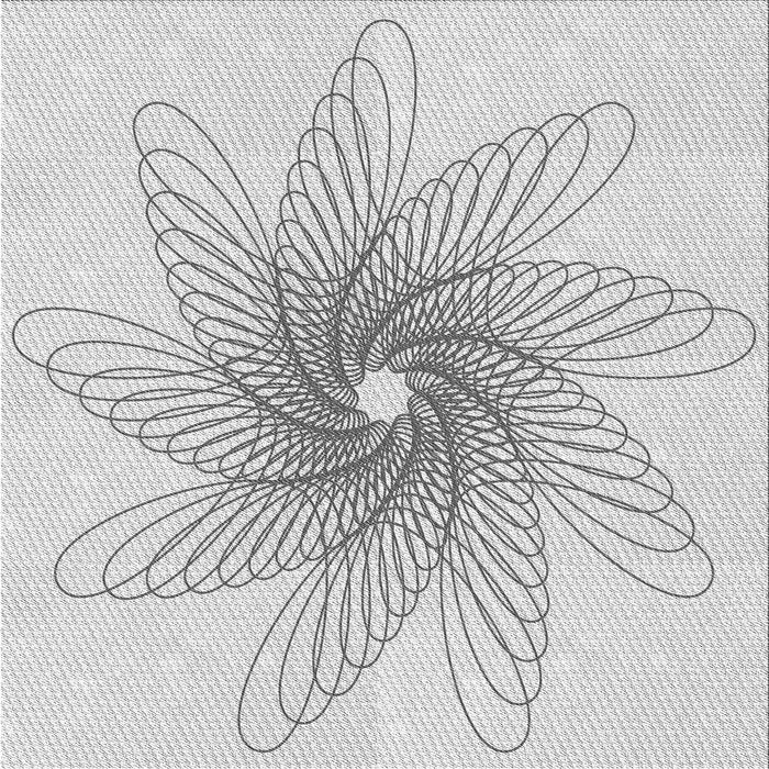 Round Patterned Platinum Gray Rug, pat3343gry