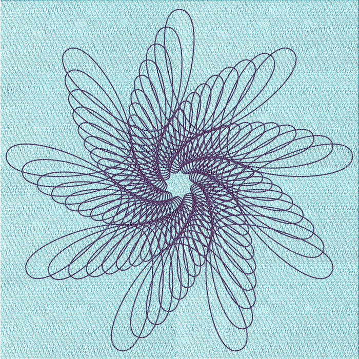 Round Machine Washable Transitional Koi Blue Rug, wshpat3343lblu