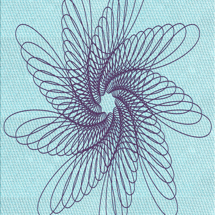 Patterned Koi Blue Rug, pat3343lblu