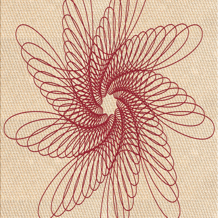 Patterned Orange Rug, pat3343org