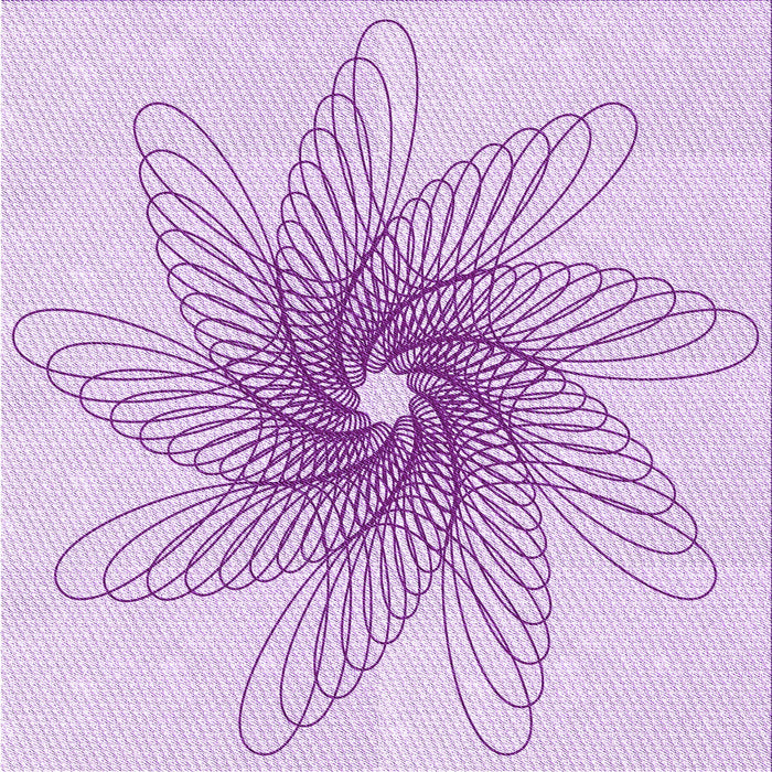 Round Patterned Purple Rug, pat3343pur