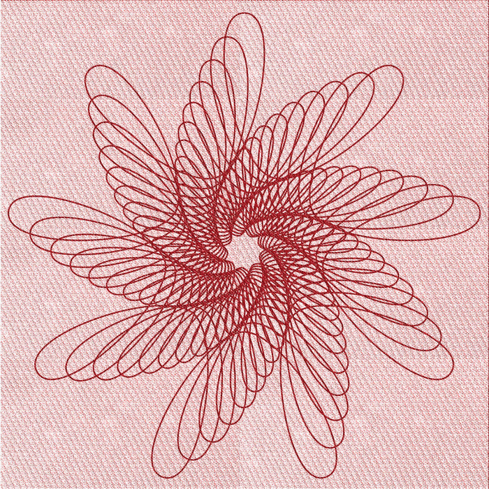 Round Patterned Pink Rug, pat3343rd