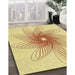 Machine Washable Transitional Sun Yellow Rug in a Family Room, wshpat3343yw